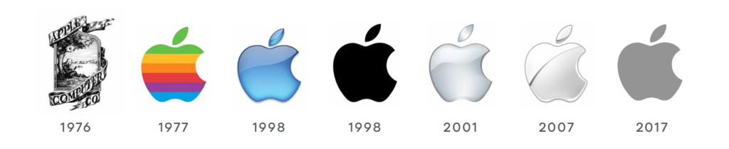 apple logo evolution